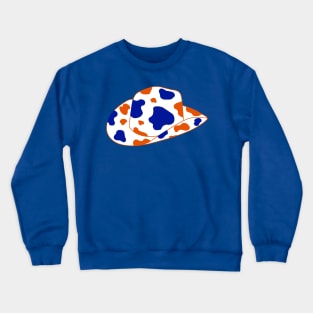 White Orange and Blue cowboy hat Crewneck Sweatshirt